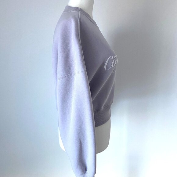 ABERCROMBIE & FITCH Soft AF Lavender Cropped Sweatshirt Size XXS - Picture 3 of 7
